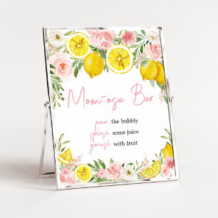 Pink Floral Lemon Mom Osa Bar Poster