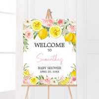 Pink Floral Lemon Welcome