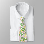 Pink Floral Lemons Pattern  Neck Tie<br><div class="desc">Add a fresh and stylish touch to your wardrobe with the Pink Floral Lemons Pattern Neck Tie. Featuring a charming blend of soft pink flowers and vibrant yellow lemons, this tie brings a unique and lively flair to any outfit. Perfect for summer events, garden parties, or casual business wear, it...</div>