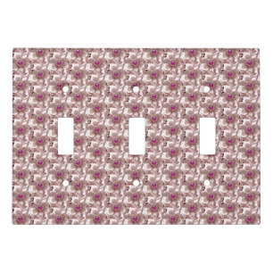 Pink Floral Light Switch Cover