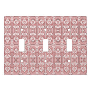 Pink Floral Light Switch Cover