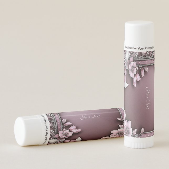 Pink Floral Lip Balm (Front)
