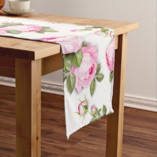  Pink Floral   Long Table Runner