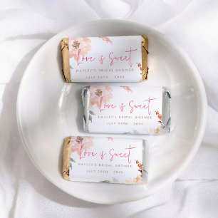 Pink Floral Love Is Sweet Bridal Shower Favor