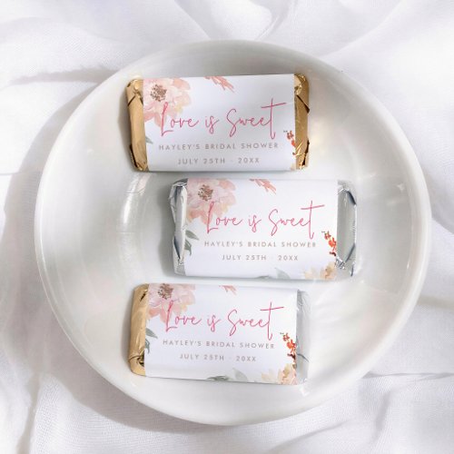 Pink Floral Love Is Sweet Bridal Shower Favor