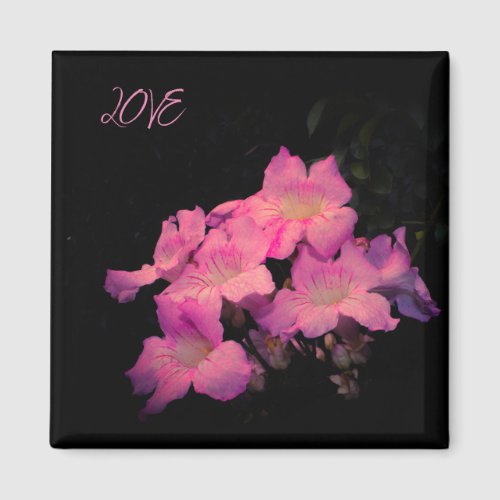 Pink Floral Love Magnet