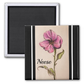 Pink Floral Magnet by GiftMePlease at Zazzle