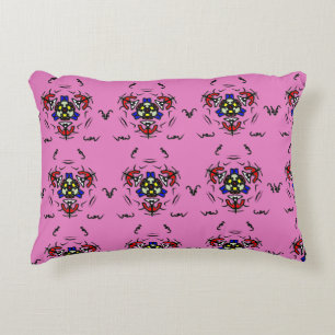 Pink Floral Mandala" Accent Pillow
