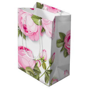 Pink Floral Medium Gift Bag