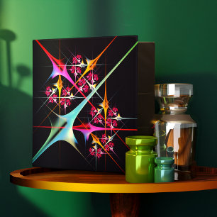 Pink Floral Modern Abstract Art Color Pattern #01 3 Ring Binder