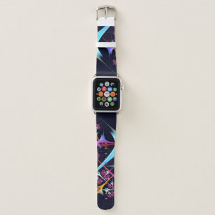 Pink Floral Modern Abstract Art Color Pattern #01 Apple Watch Band