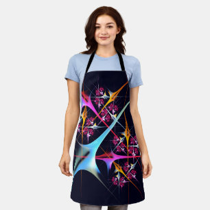 Pink Floral Modern Abstract Art Color Pattern #01 Apron