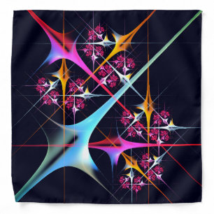 Pink Floral Modern Abstract Art Color Pattern #01 Bandana