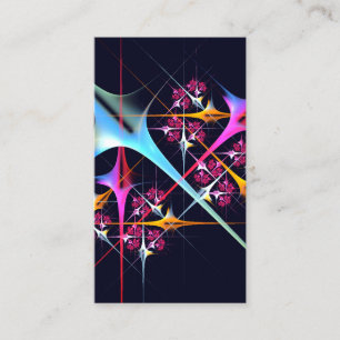 Pink Floral Modern Abstract Art Color Pattern #01 Business Card