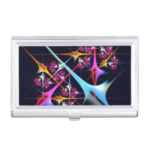 Pink Floral Modern Abstract Art Color Pattern #01 Business Card Case
