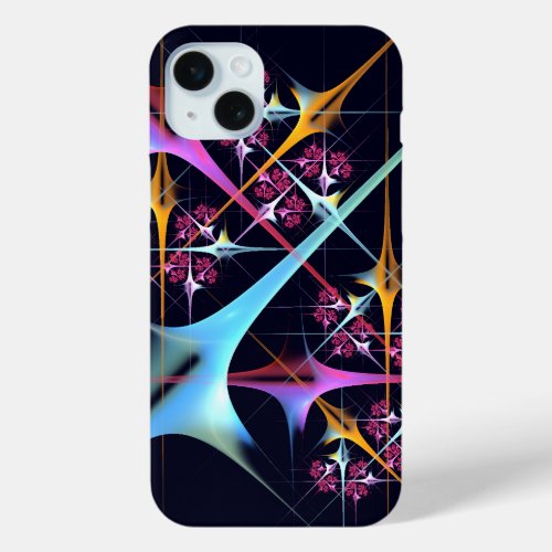 Pink Floral Modern Abstract Art Color Pattern 01 iPhone 15 Plus Case