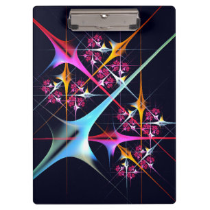 Pink Floral Modern Abstract Art Color Pattern #01 Clipboard