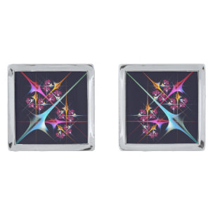 Pink Floral Modern Abstract Art Color Pattern #01 Cufflinks