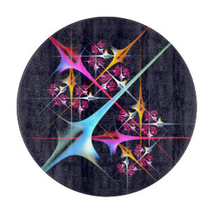 Pink Floral Modern Abstract Art Color Pattern #01 Cutting Board