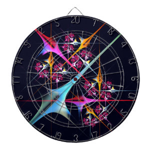Pink Floral Modern Abstract Art Color Pattern #01 Dart Board