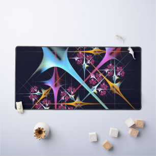 Pink Floral Modern Abstract Art Color Pattern #01 Desk Mat