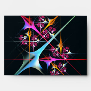 Pink Floral Modern Abstract Art Color Pattern #01 Envelope