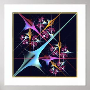 Pink Floral Modern Abstract Art Color Pattern #01 Foil Prints
