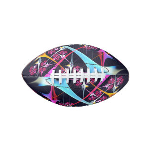 Pink Floral Modern Abstract Art Color Pattern #01 Football