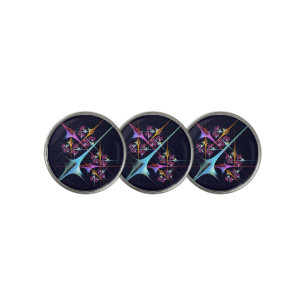 Pink Floral Modern Abstract Art Color Pattern #01 Golf Ball Marker