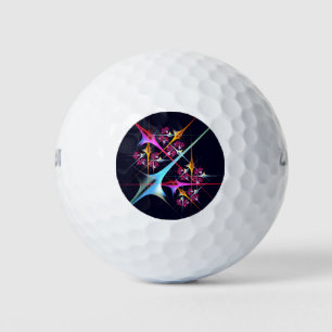 Pink Floral Modern Abstract Art Color Pattern #01 Golf Balls