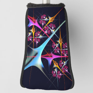 Pink Floral Modern Abstract Art Color Pattern #01 Golf Head Cover