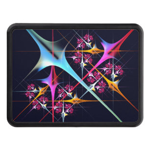 Pink Floral Modern Abstract Art Color Pattern #01 Hitch Cover