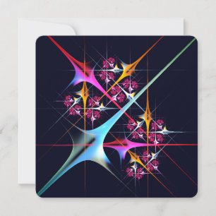 Pink Floral Modern Abstract Art Color Pattern #01 Invitation