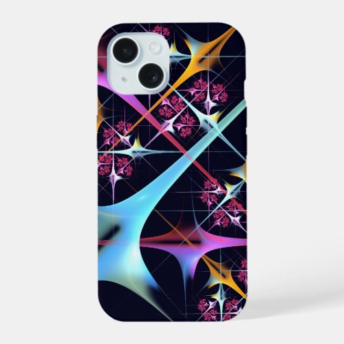Pink Floral Modern Abstract Art Color Pattern 01 iPhone 15 Case