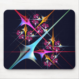 Pink Floral Modern Abstract Art Color Pattern #01 Mouse Pad