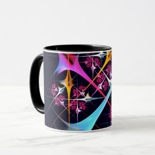 Pink Floral Modern Abstract Art Color Pattern #01 Mug