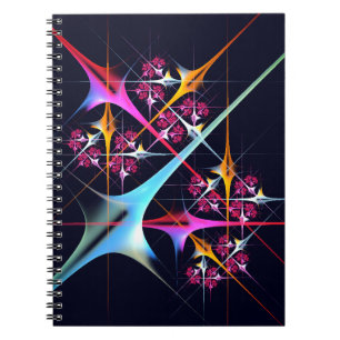 Pink Floral Modern Abstract Art Color Pattern #01 Notebook