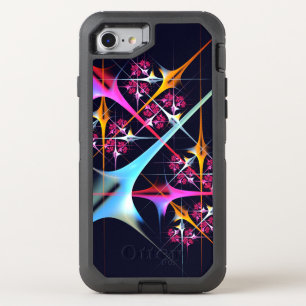 Pink Floral Modern Abstract Art Color Pattern #01 OtterBox Defender iPhone SE/8/7 Case