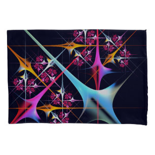 Pink Floral Modern Abstract Art Color Pattern #01 Pillow Case