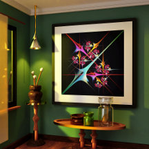 Pink Floral Modern Abstract Art Color Pattern #01