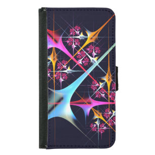 Pink Floral Modern Abstract Art Color Pattern #01 Samsung Galaxy S5 Wallet Case