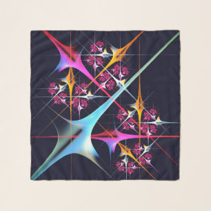 Pink Floral Modern Abstract Art Color Pattern #01 Scarf