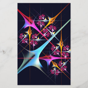 Pink Floral Modern Abstract Art Color Pattern #01 Stationery