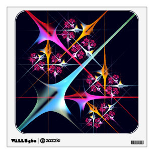 Pink Floral Modern Abstract Art Color Pattern #01 Wall Decal