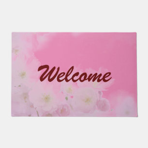 Pink Floral Modern Professional Minimalist Doormat