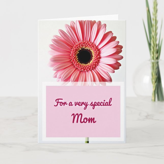 Pink Floral Mom Card (Front)