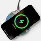 Pink Floral Monogram Personalized Wireless Charger (Phone)