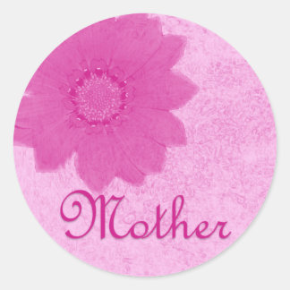 Pink Floral Mother Sticker
