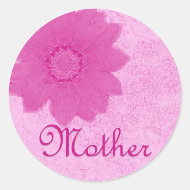 Pink Floral Mother Sticker (Front)