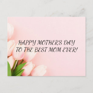 Pink floral mother's day card